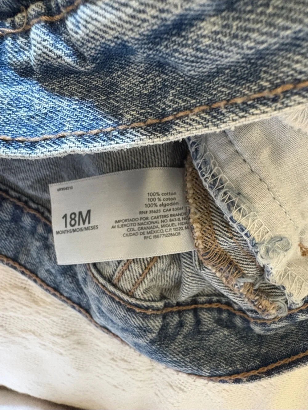 OshKosh B'gosh Light Blue Girls Denim Jacket Gently Loved 18m